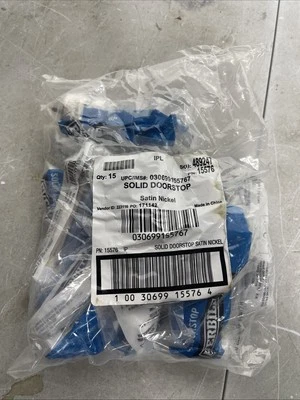 Tope de puerta sólido Everbilt níquel satinado 489 247. Pack De 15 Foto 1 de 3