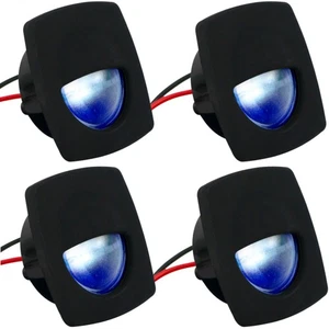 LED Companion Way Light 4 Pack Marine Courtesy Lights, Square, Blue LED - Bild 1 von 8