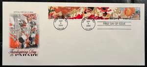 #4417-4420a ArtCraft THANKSGIVING PARADE Block of 4 on single FDC Perfect! - Picture 1 of 1