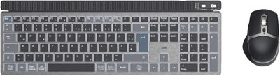 Hama Tastatur-Maus-Set kabellos WKM-750 Multi-Device Funk & Bluetooth QWERTZ - Bild 1 von 4