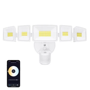 5 Cabezales 120W Luces de Seguridad LED Inteligentes Sensor de Movimiento Exterior, Iluminación 340°... - Imagen 1 de 8