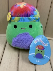 NUEVO Squishmallows 5” pulgadas GARO the Tie-Dye Mushroom Blacklight Mystery Neon - Imagen 1 de 10