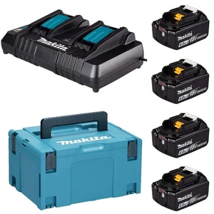 Makita Power Source Kit 18V, 4 Akku 18V/6,0 Ah, Doppelladegerät, Makpac Gr.3 - Picture 1 of 6
