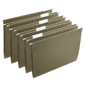 Staples 100% Recycled Hanging File Folders Letter 1/5-Cut Tab Letter Size - Picture 1 of 6