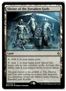 MTG Foil Shrine of the Forsaken Gods - Prerelease Moderately Played English - Picture 1 of 2