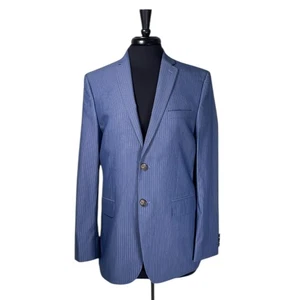 Ralph Lauren Boys Blazer Size 20R Blue Pinstripe Stretch Sport Coat Suit Jacket - Picture 1 of 11