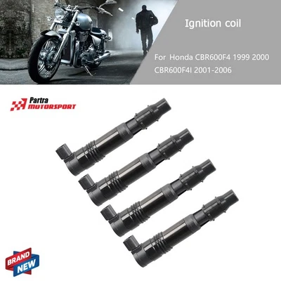 Pacote com 4 Bobinas de Ignição para Honda CBR600F4 1999 2000 CBR600F4I 2001-2006 Novo - Imagem 1 de 4