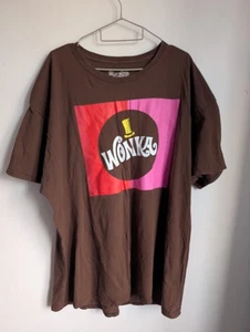 Willy Wonka  Brown Short Sleeve T-shirt Size 2XL (T35) - Picture 1 of 7
