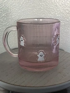 Halloween Pink Clear Ghost Mug 14oz - Picture 1 of 4