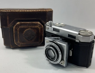 Câmera telêmetro Agfa Karat 12 35mm com estojo + recipientes de filme - TESTADO/FUNCIONANDO - Imagem 1 de 4