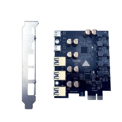 Type C USB 3.2 Gen1 5Gbps PCIE Card Hub PCI-E X1 to 2 Port TYPE-C + 3 Port7866 - Image 1 of 4