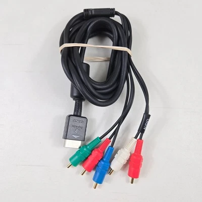 Official OEM Sony Playstation PS2 PS3 Gold Tip Component HD Audio Video AV Cable - Image 1 of 4