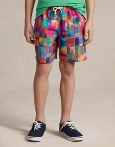 Polo Ralph Lauren Traveler Swim Trunks Boys' 6 Multi Drawstrings Elastic Waist - Picture 1 of 18