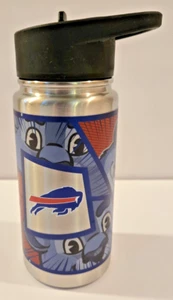 NFL BUFFALO BILLS 16 OZ GREAT AMERICAN STAINLESS STEEL TRAVEL WATER BOTTLE NEW - Picture 1 of 11