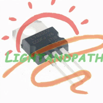 5PCS Voltage Regulator  ST NEW GOODT26 IC L7805CV L7805 7805 TO-220 ^ - Image 1 of 2