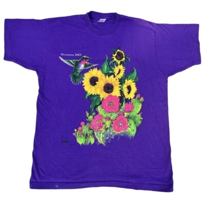 Vintage Branson, MO hummingbird sunflower cactus graphic tshirt XL - Image 1 of 4