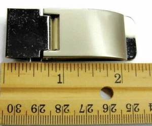 Billetera clásica con bisagras plateada y gris con clip de dinero con soporte para tarjeta de crédito - Imagen 1 de 6