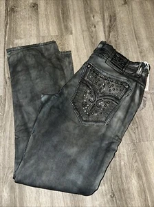 ROCK REVIVAL Tiverton Biker Distressed Black Denim Jeans Men Sz 40x31 - Picture 1 of 21