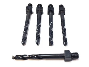 Threaded Drill Bit size 3/16" 0.1875" Cobalt 135ᵒ Split Point 2-1/8" OAL 5 piece - Foto 1 di 3