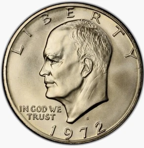 Silver Eisenhower Ike Dollar 1972 S PCGS Graded MS 65 Uncirculated $1 Coin - Picture 1 of 12