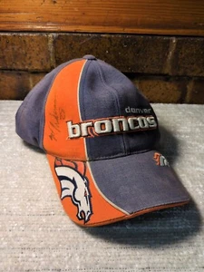 Sombrero de fútbol americano vintage autografiado Mike Anderson Denver Broncos #38 - Imagen 1 de 9