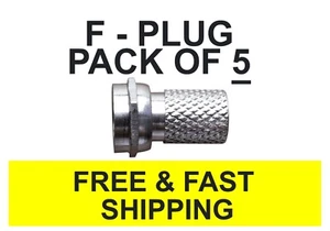 5 x 4mm F Connector Plug (PACK OF 5) FREE P&P - Picture 1 of 2