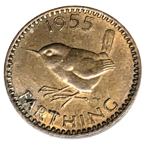 # C8957    GREAT BRITAIN     COIN,    FARTHING   1955 - Picture 1 of 2