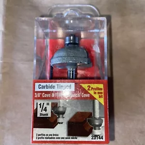 Broca de enrutador con punta de carburo clásico Vermont American 3/8" Cove Fillet # 23144 - Imagen 1 de 2