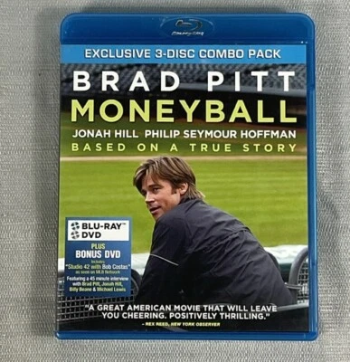 Moneyball: Brad Pitt [2011, 3-Disc, Blu-ray + DVD Combo] Excellent - Image 1 of 4