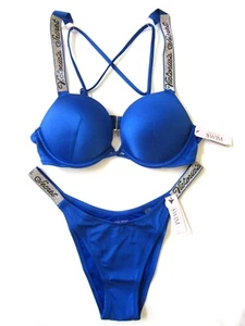 Victoria Secret BOMBSHELL SHINE Script BIKINI SWIM SUIT 32 36 38 B DD S M XL Set - Picture 1 of 11