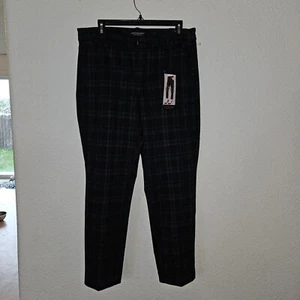 Liverpool Women's Blue Plaid Pants NWT Size 10 Length 30 Kelsey Trouser, Office - Picture 1 of 10