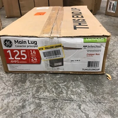 GE PowerMark Gold 125 Amp 14 Space 24 Circuit Outdoor Main Lug Circuit Breaker - Image 1 of 4