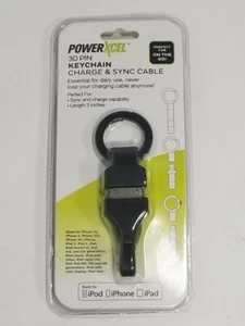 30-Pin Keychain Charge Sync Cable Perfect for on the Go iPod iPhone iPad - Picture 1 of 2