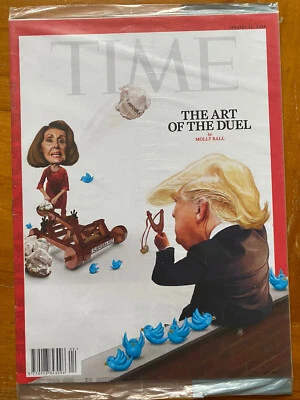 Time Magazine 2019 Trump v Nancy Pelosi US The Art Of Duel NEW SEALED No Label - Image 1 of 2
