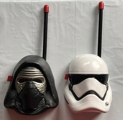 Star Wars Force Awakens First Order Walkie Talkies Kylo Ren & Stormtrooper WORKS - Image 1 of 2