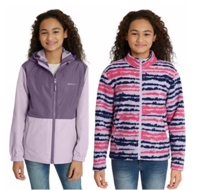 Chaqueta 3 en 1 púrpura Eddie Bauer para niñas talla L (14-16) juvenil nueva con etiquetas - Imagen 1 de 4