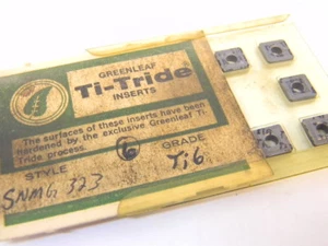 NEW SURPLUS 6PCS. GREENLEAF SNMG 323 GRADE: Ti6 CARBIDE INSERTS - Bild 1 von 1
