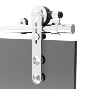 Kit de herrajes para puerta corredera de acero inoxidable de 4 pies-16 pies armario para puerta de vidrio - Imagen 1 de 246