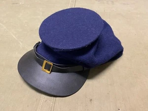 CIVIL WAR US UNION BLUE WOOL ENLISTED KEPI FORAGE BUMMER CAP HAT-2XLARGE - Imagen 1 de 4