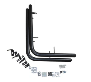 Black Rear Corner Bar For Peugeot Boxer 2014+ Van Back Tubes Guards Protect - Picture 1 of 4