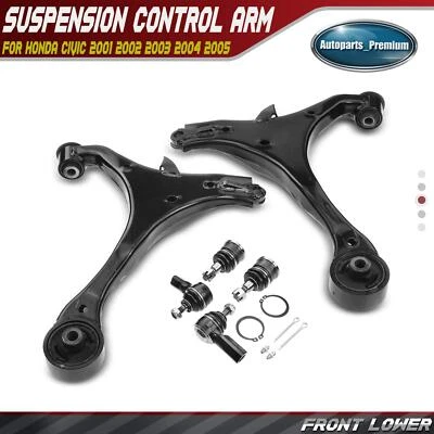 Brazo de control inferior delantero rótula varilla de amarre exterior 6 piezas para Honda Civic 2001-2005 Foto 1 de 4