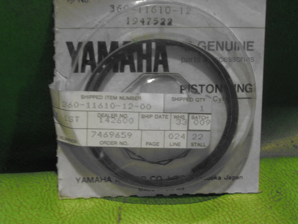 JUEGO DE ANILLOS DE PISTÓN YAMAHA R5 R5B R5C RD350 1970-75 PRIMER OEM # 360-11610-12-00 Foto 1 de 1