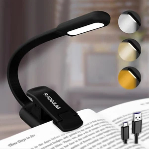 Rechargeable Book Light for Reading - 9LED Eye-Caring Clip Light W/ 9 Color Temp - Picture 1 of 12