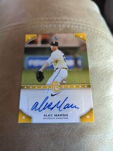 ALEC MARSH 2015 Leaf Perfect Game NIKE All-American SHOWCASE Auto Royals /50