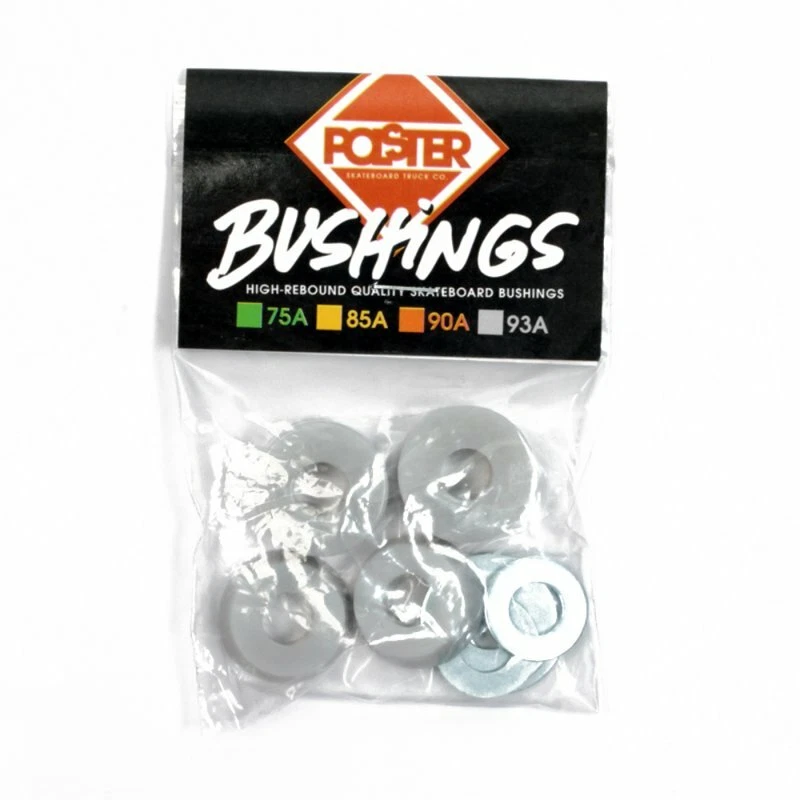 Polster Bushing Set Medium 93A (grey) / Lenkgummis für 2 Achsen + Flatwasher