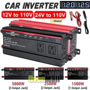 5000 Watt Power Inverters 12v to 110v for Vehicles - with 3 AC Outlets, 4 USB - Picture 1 of 65