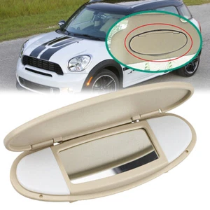 For mini Cooper R55 R56 R57 R58 R59 R60 R61 2007-14 Beige Sun Visor Mirror Cover - Picture 1 of 6