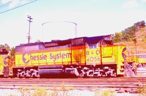 ORIGINAL KODACHROME SLIDE CHESSIE SYSTEM GP-40 #4056 NEW CASTLE, PA SEPT 6, 1986 - Picture 1 of 1