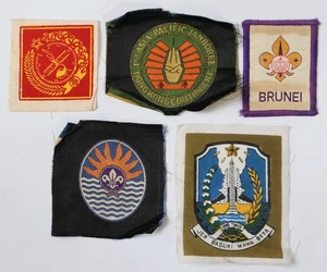5 Asian Boy Scout Patches – Brunei, Indonesia, Asia Pacific Jamboree Hong Kong - Imagen 1 de 5