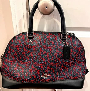 Excellent Condition Leather Coach floral Bag - Picture 1 of 15